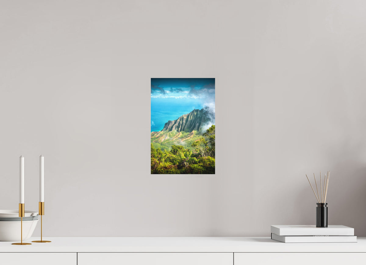 Kalalau Valley Viewpoint, Kauai Hawaii, 20 x 30 cm, paper print