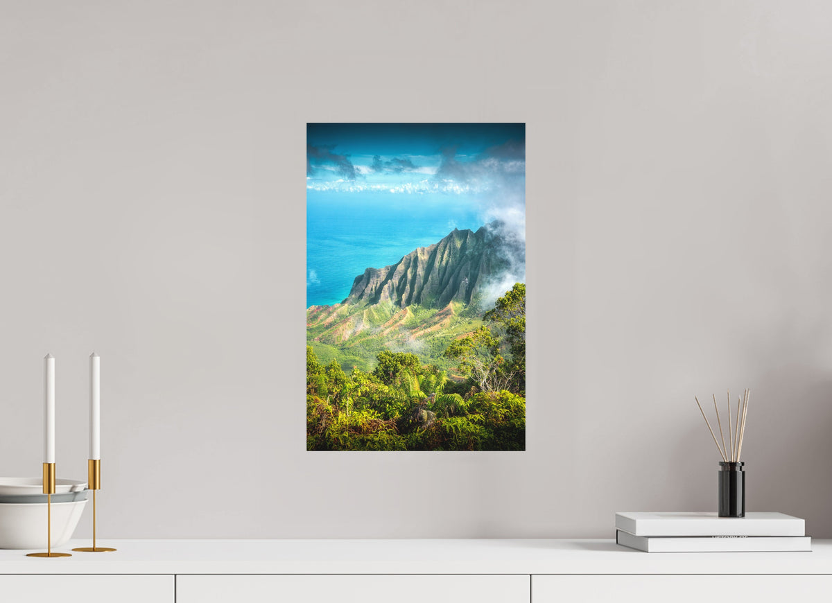 Kalalau Valley Viewpoint, Kauai Hawaii, 30 x 45 cm, paper print