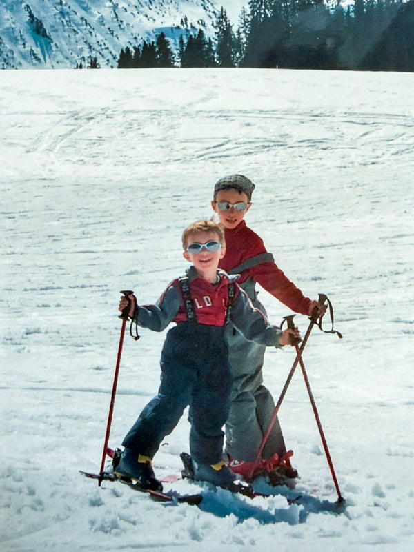 Lucas as a kid in the mountains