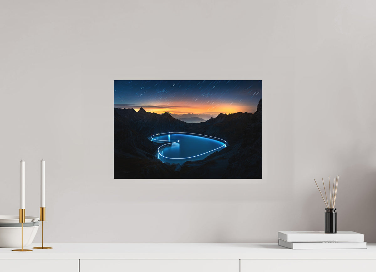 Lünersee Heart, Vorarlberg, 45 x 30 cm, paper print