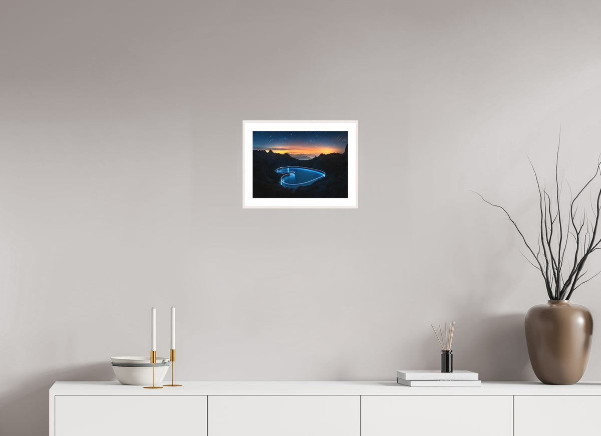 Lünersee Heart, Vorarlberg, 30 x 20 cm, framed Weiß