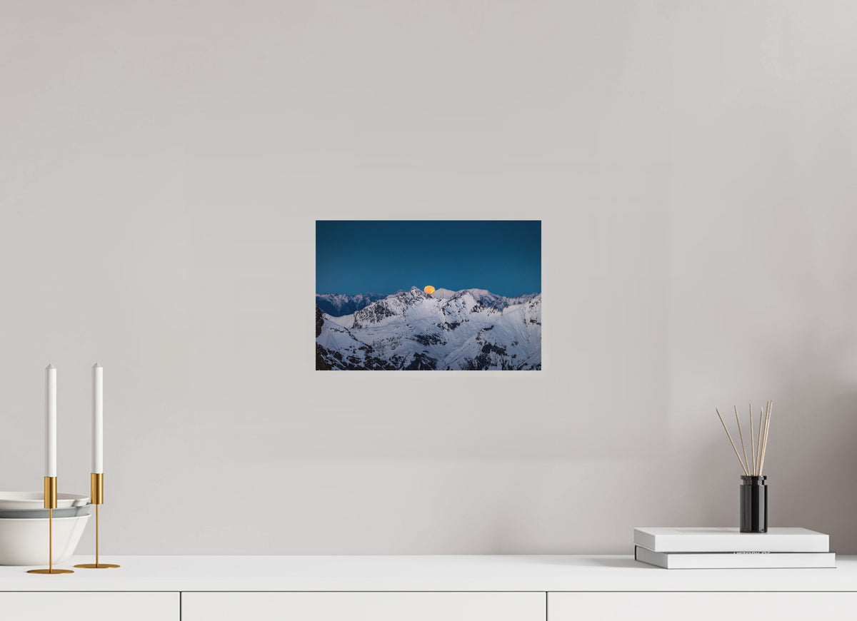 Moonrise at Trittkopf, Arlberg, 30 x 20 cm, paper print