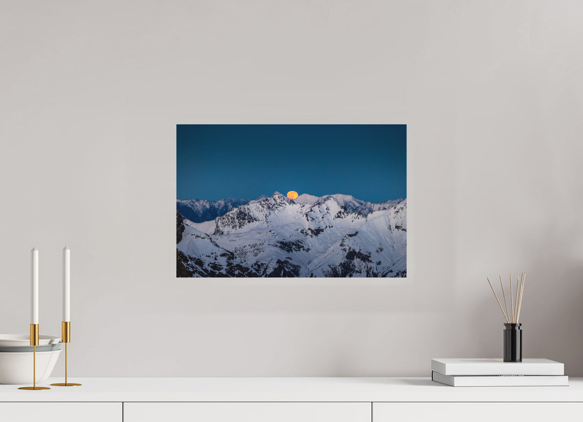 Moonrise at Trittkopf, Arlberg, 45 x 30 cm, paper print