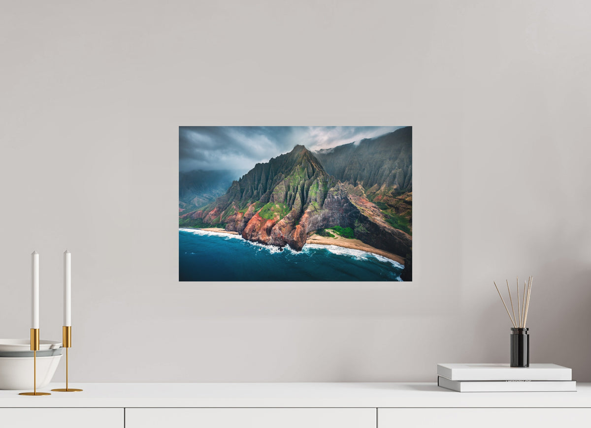 Napali Coast Cliffs, Kauai Hawaii, 45 x 30 cm, paper print