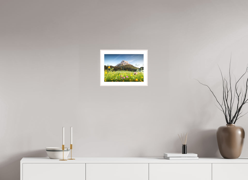 Omeshorn, Lech Alps, 30 x 20 cm, framed Weiß