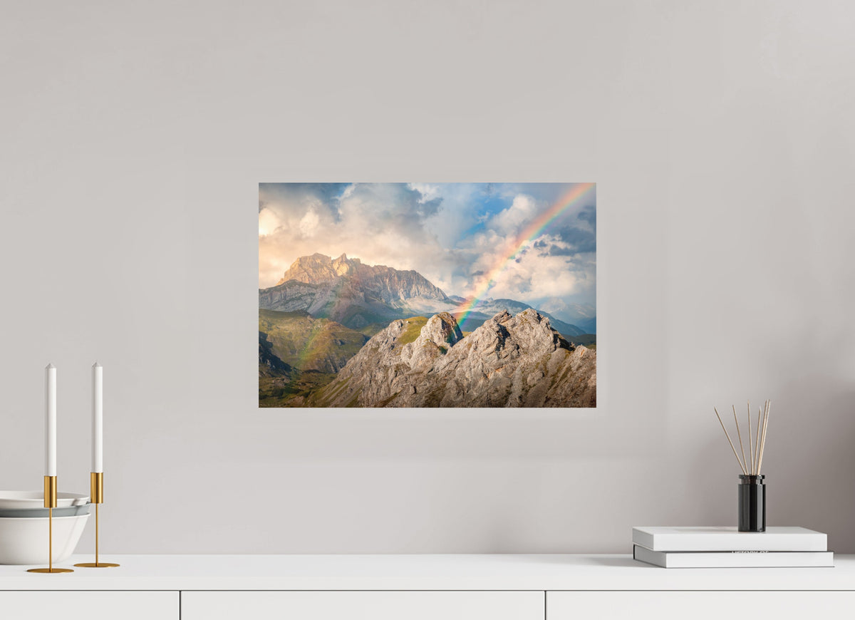 Rainbow over Rote Wand, Arlberg Alps, 45 x 30 cm, paper print