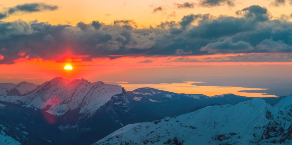 Photo Red Sunset at the Hochtannberg Pass