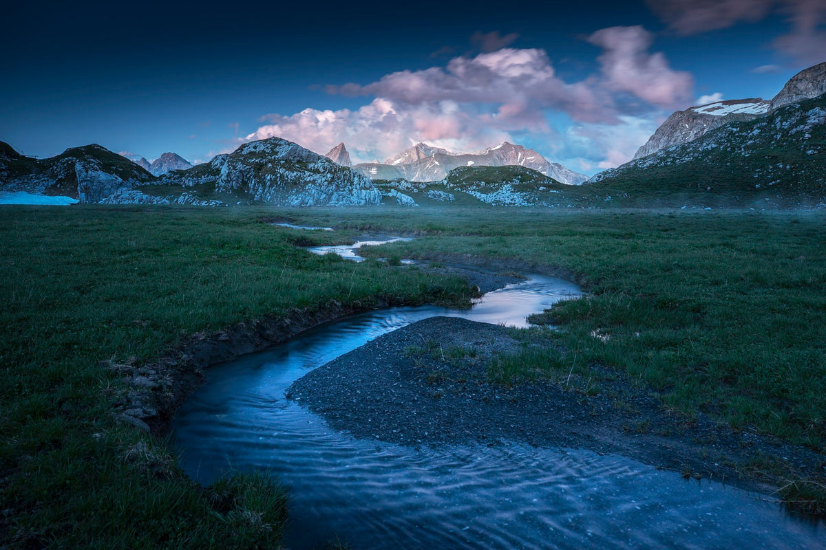 Photo Madloch River Bend at Blue Hour, Lech