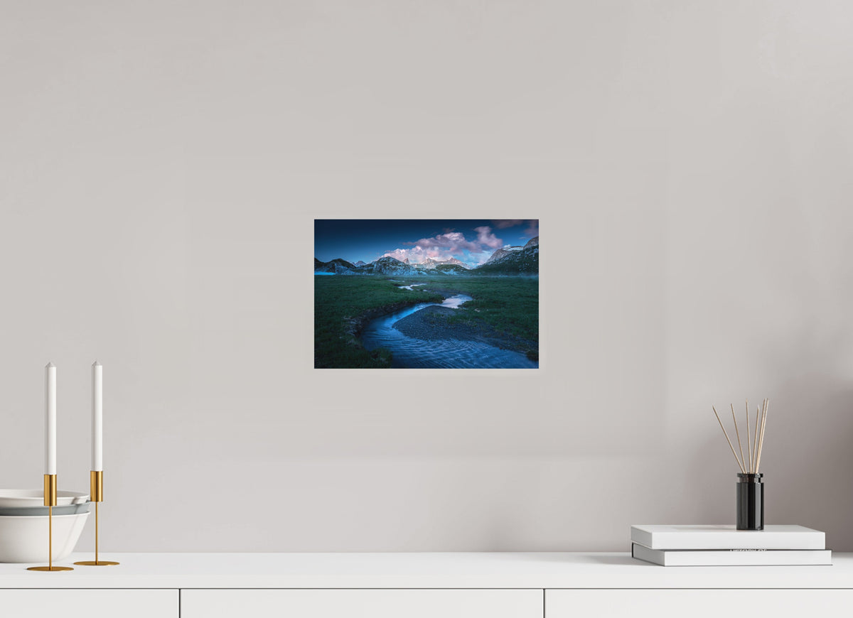 Madloch River Bend at Blue Hour, Lech, 30 x 20 cm, paper print