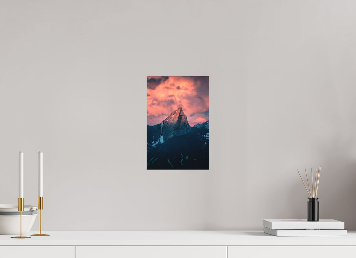 Roggspitze Sunset, Vorarlberg Austria, 20 x 30 cm, paper print