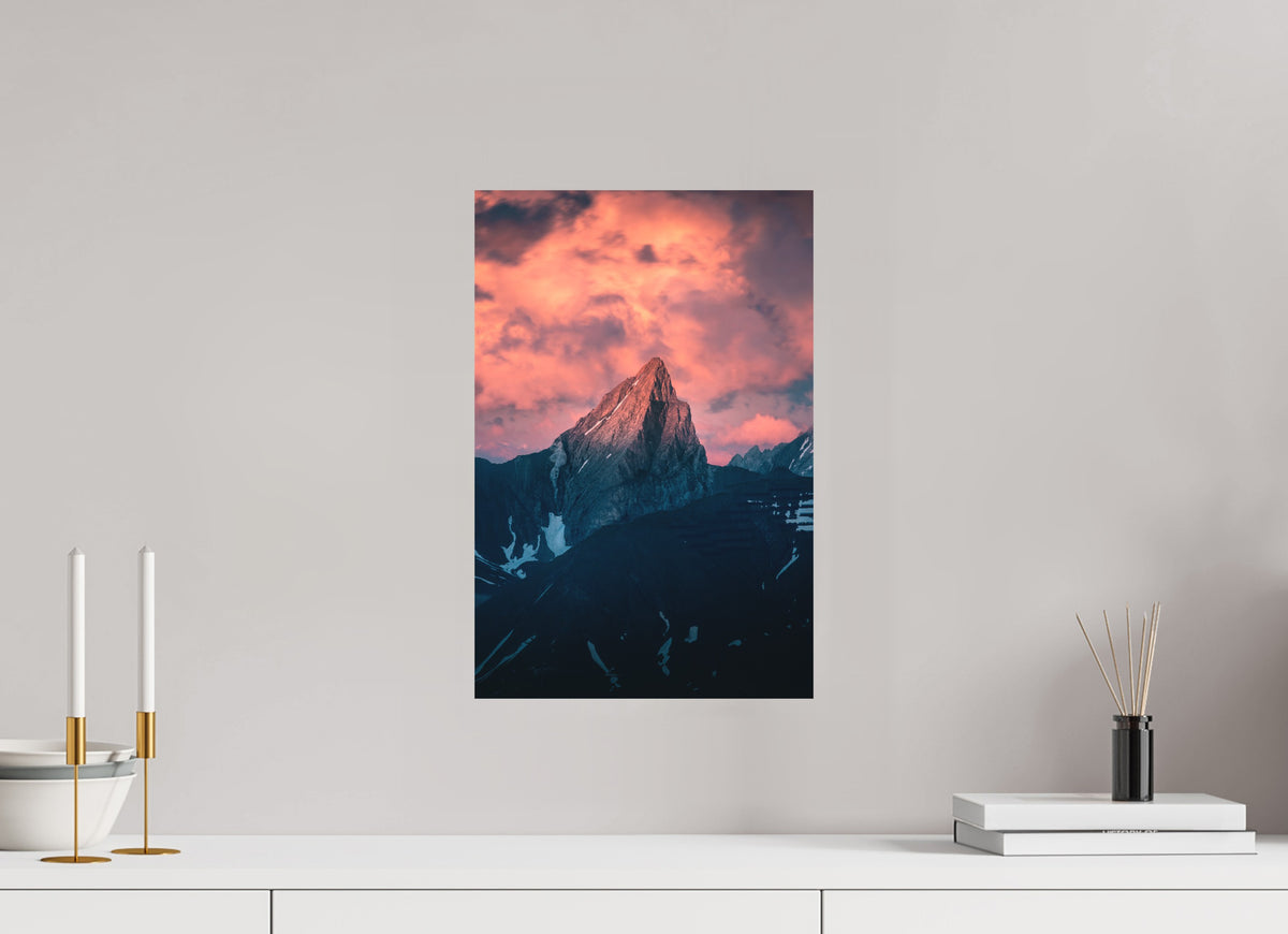 Roggspitze Sunset, Vorarlberg Austria, 30 x 45 cm, paper print