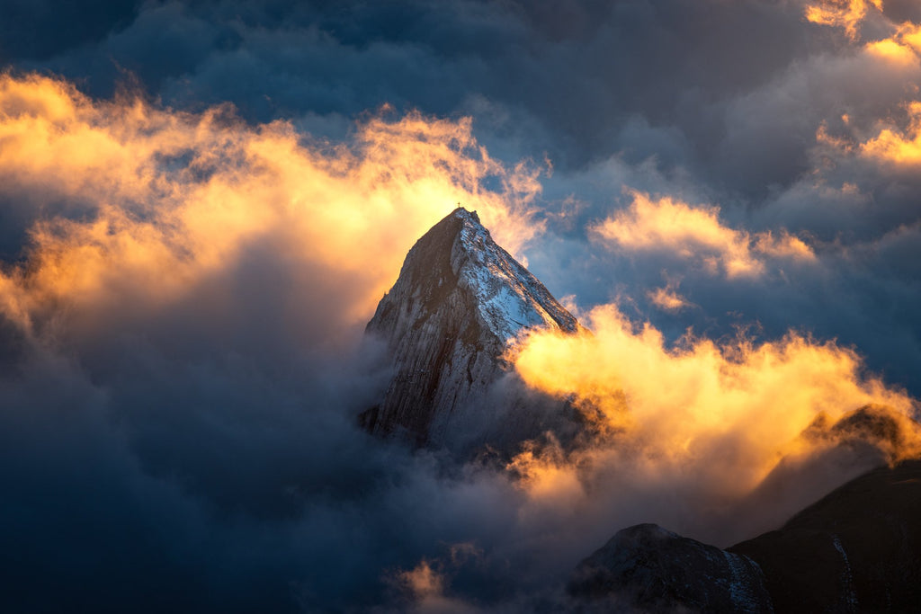 Photo Säntis Cloud Glow at Sunset, Switzerland