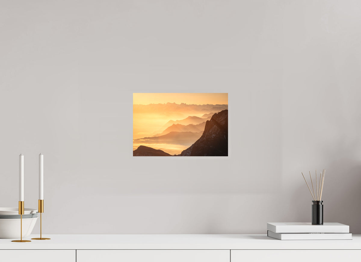 Säntis Hazy Sunrise Layers, Switzerland, 30 x 20 cm, paper print