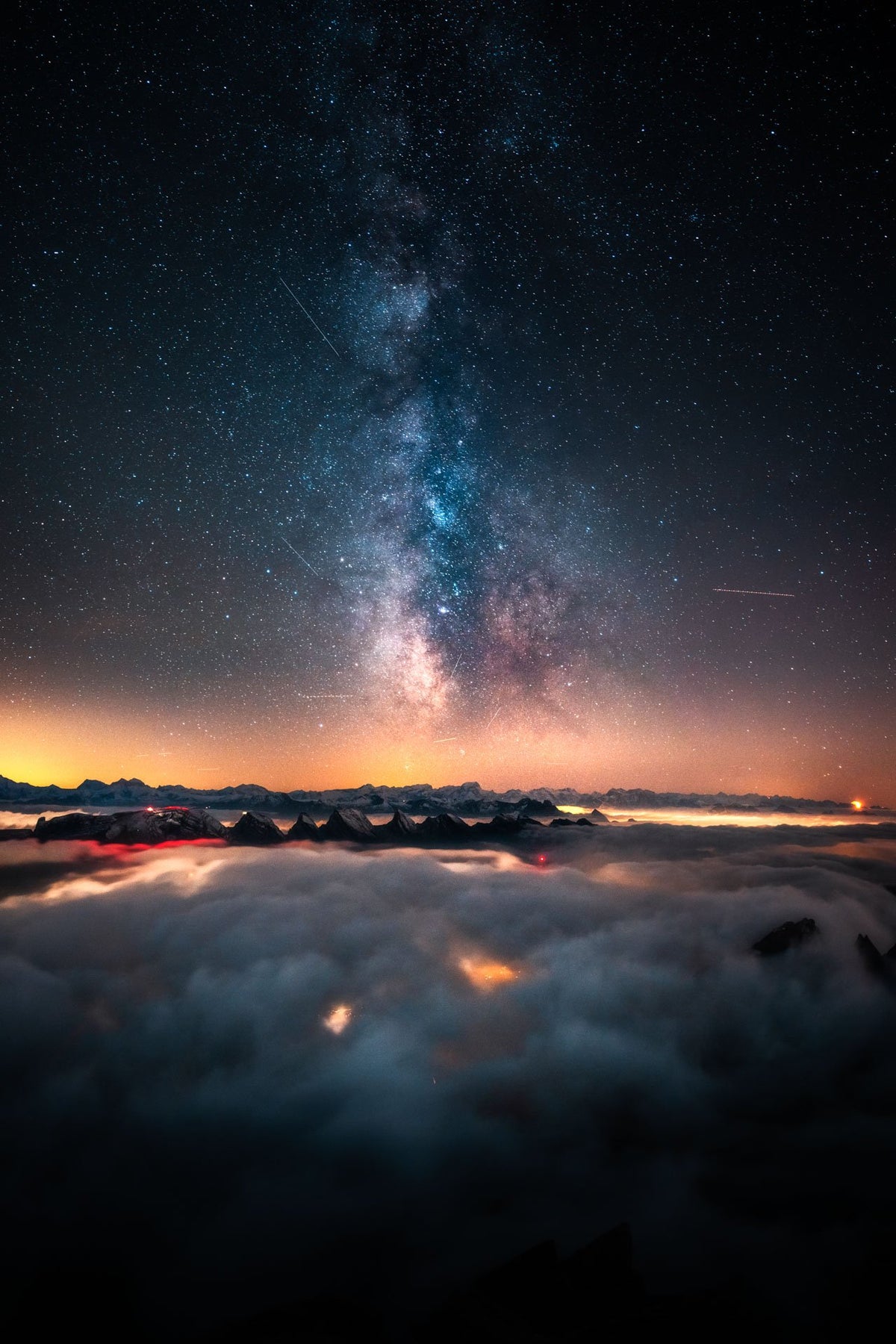 Photo Säntis Milky Way at Night, Switzerland