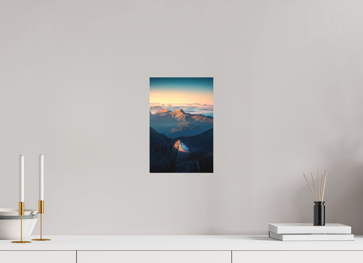 Säntis Peak Glow at Sunrise, Switzerland, 20 x 30 cm, paper print