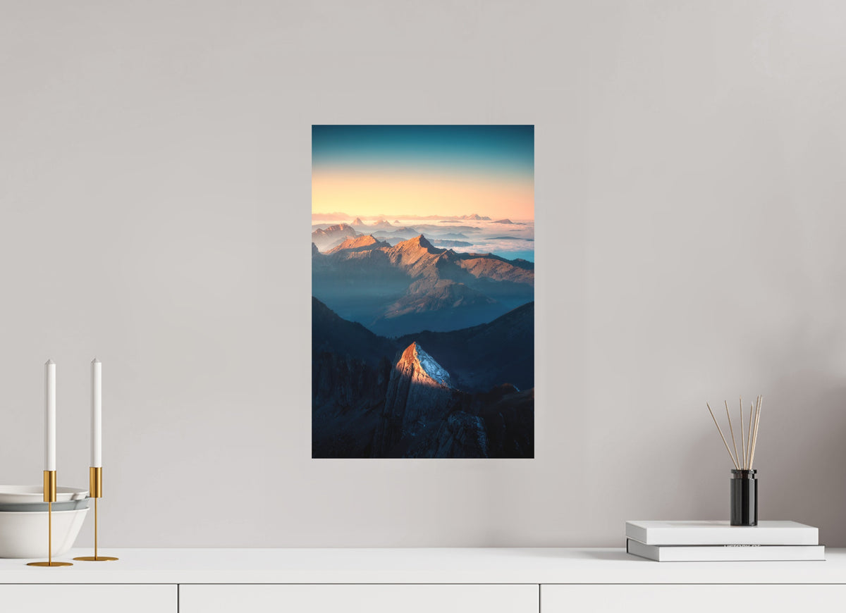 Säntis Peak Glow at Sunrise, Switzerland, 30 x 45 cm, paper print