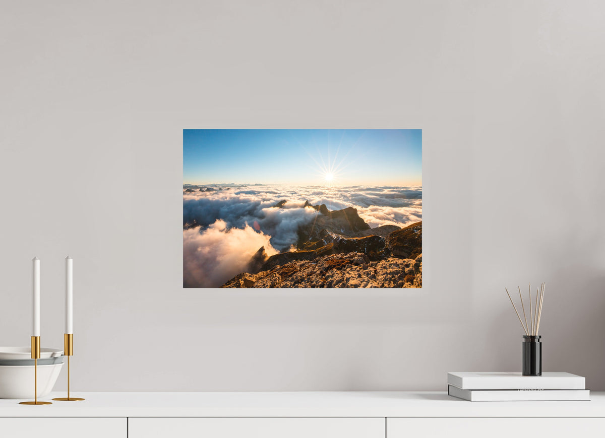 Säntis Sunset Clouds, Switzerland, 45 x 30 cm, paper print