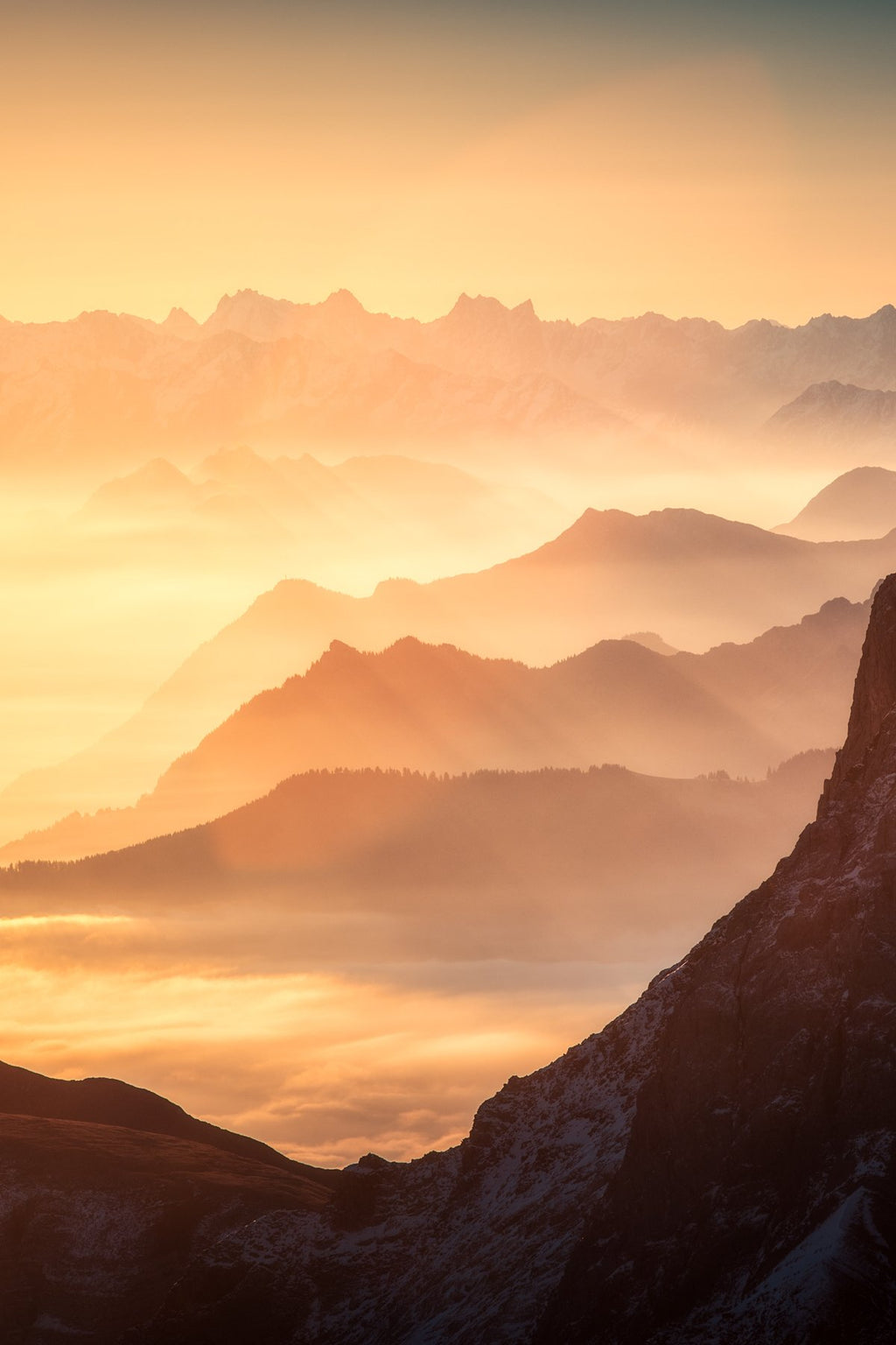 Photo Säntis Ridge Silhouette, Switzerland