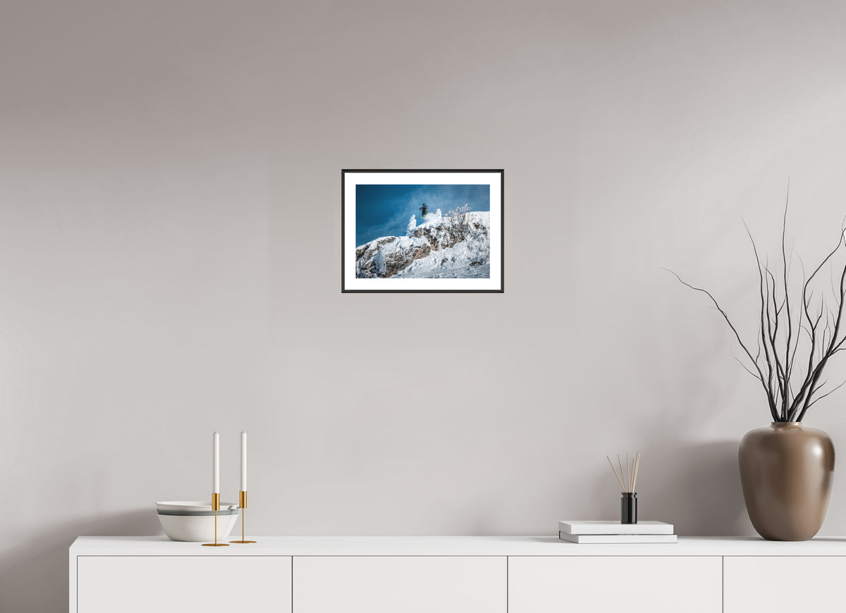 St. Anton Skiing, Arlberg Austria, 30 x 20 cm, framed Schwarz