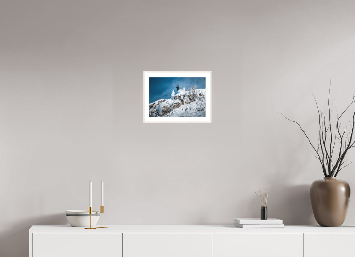 St. Anton Skiing, Arlberg Austria, 30 x 20 cm, framed Weiß