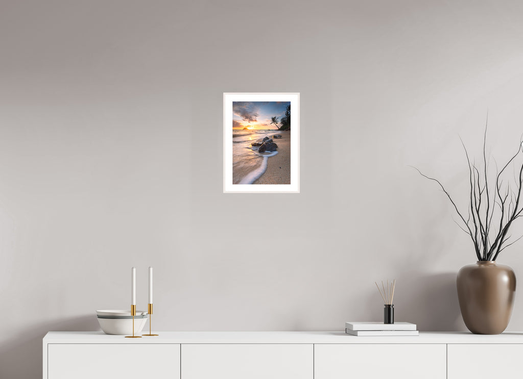 Sunrise Glow at Lanikai Beach, Oahu, 20 x 30 cm, framed
