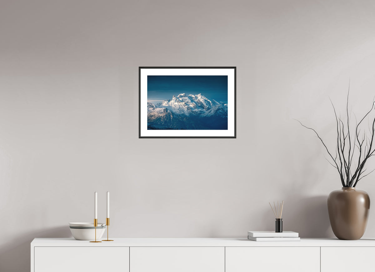 Sunrise at Muttjoechle, Drei Türme View, 45 x 30 cm, framed Schwarz