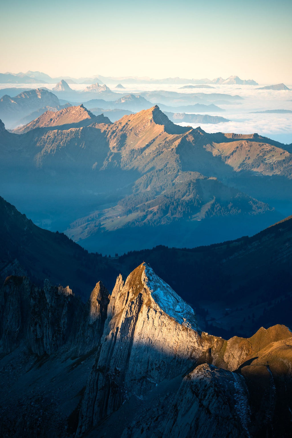 Photo Säntis Peak at Sunrise, Switzerland