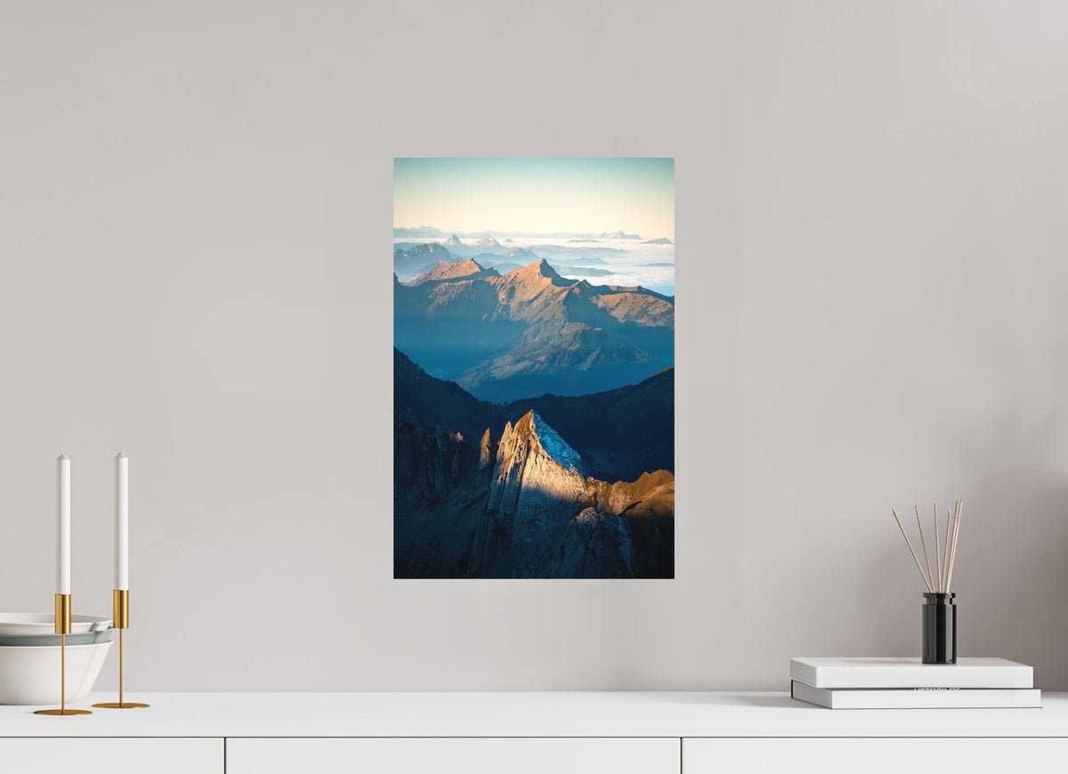 Säntis Peak at Sunrise, Switzerland, 30 x 45 cm, paper print