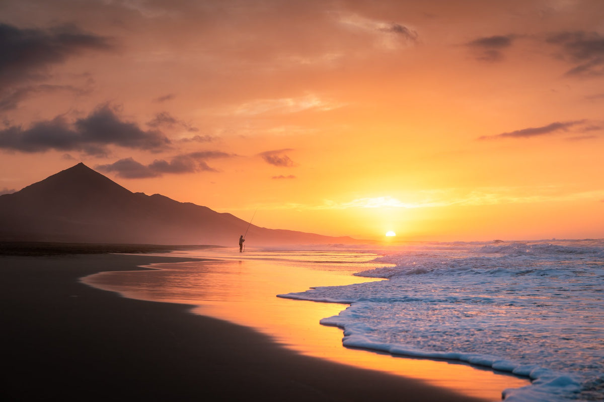 Photo Sunset Angler at Cofete, Fuerteventura