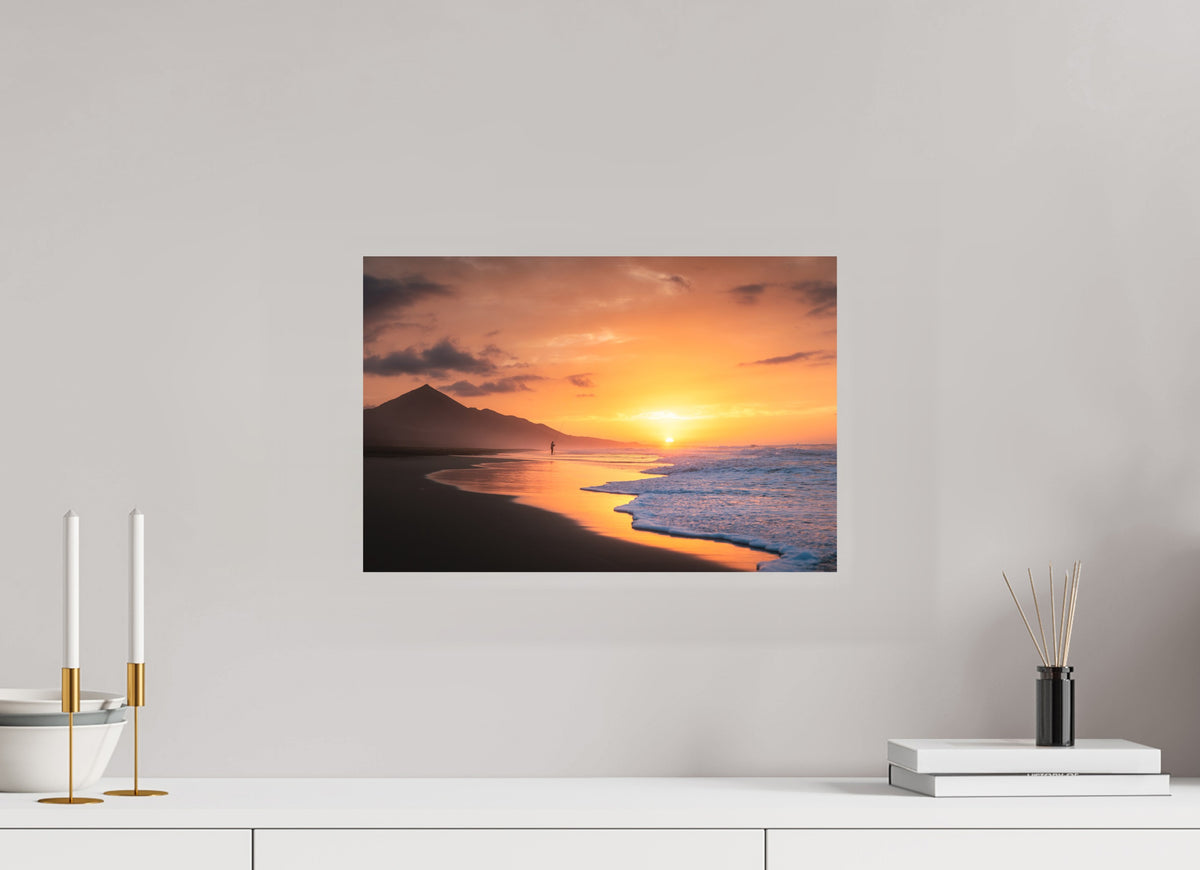 Sunset Angler at Cofete, Fuerteventura, 45 x 30 cm, paper print