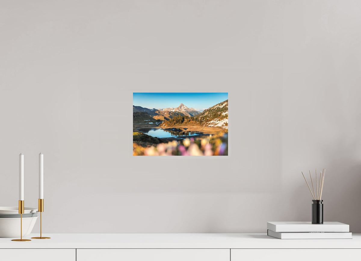 Körbersee Sunset, Warth Arlberg, 30 x 20 cm, paper print