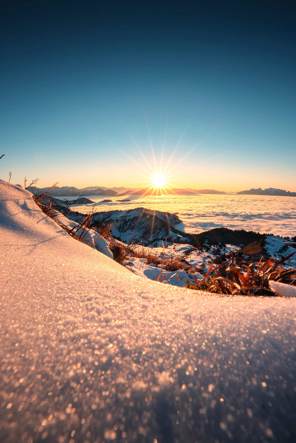 Photo Sunset Mountain Layers, Vorarlberg