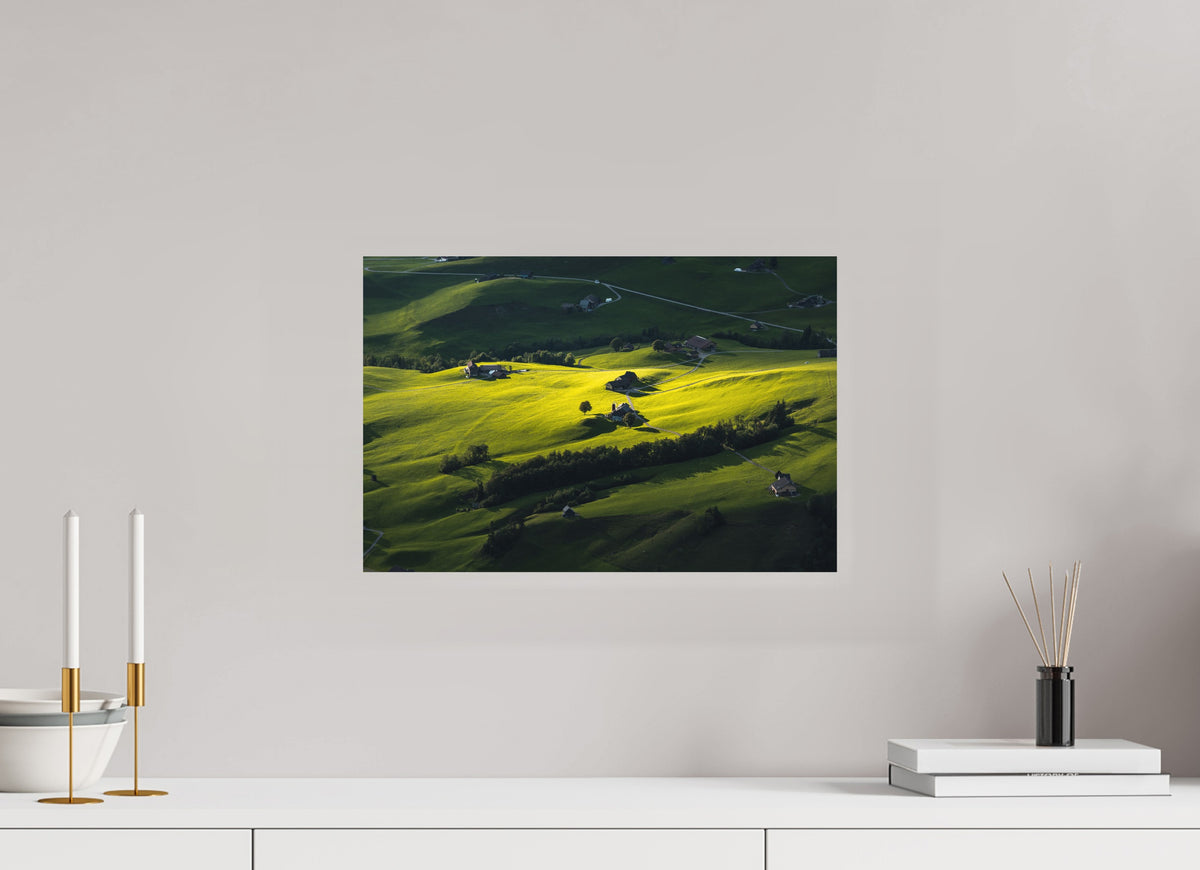 Swiss Farmland at Hoher Kasten, Alpstein, 45 x 30 cm, paper print