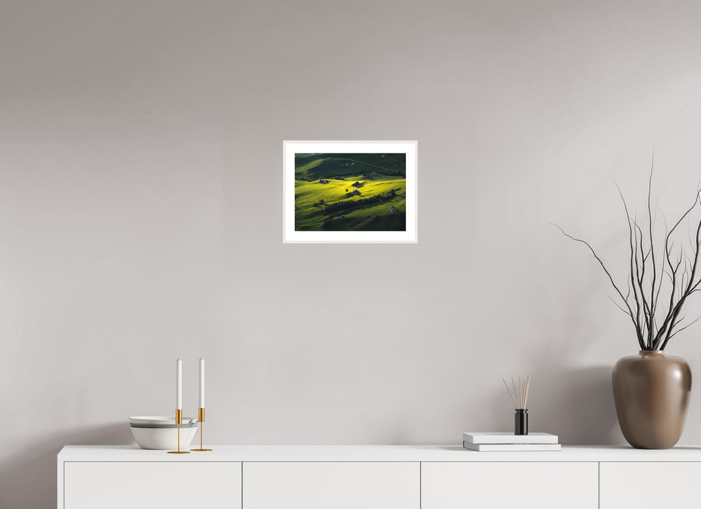Swiss Farmland at Hoher Kasten, Alpstein, 30 x 20 cm, framed Weiß