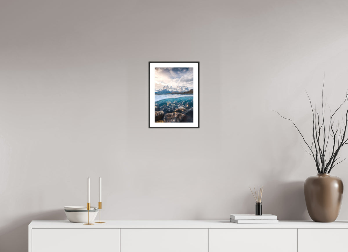 Torres del Paine, Reflection, 20 x 30 cm, framed