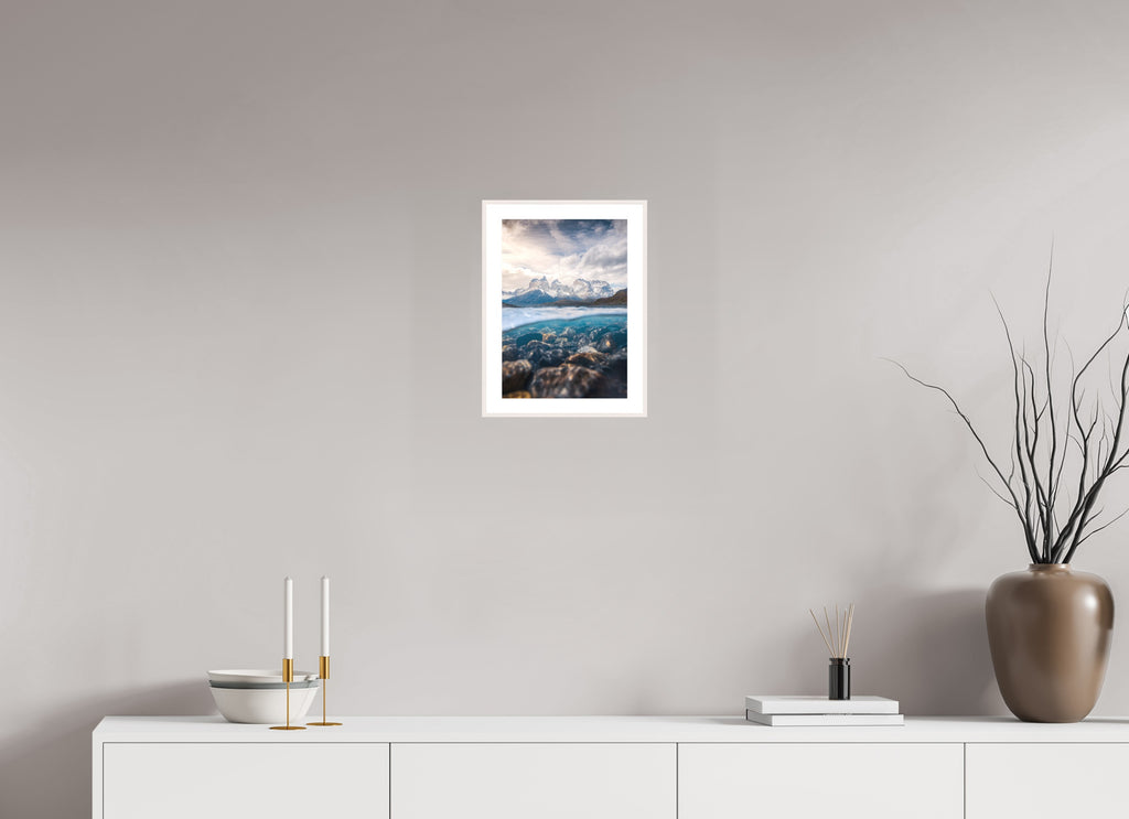 Torres del Paine, Reflection, 20 x 30 cm, framed