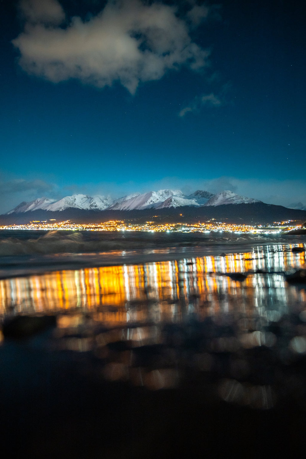 Photo Ushuaia Reflections at Night, Argentina