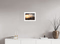 Sunset over Ushuaia, Argentine Patagonia, 30 x 20 cm, framed Weiß