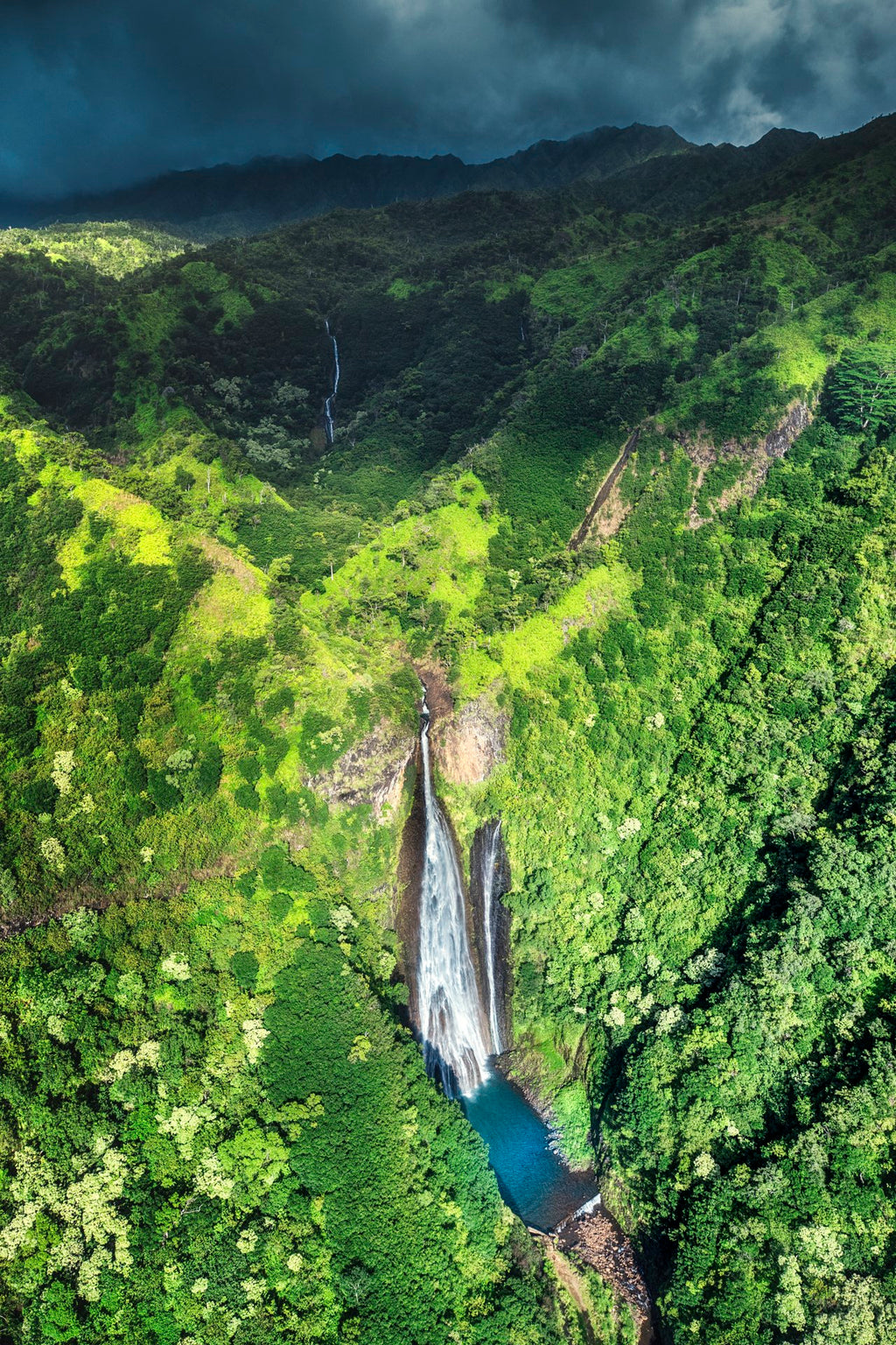 Photo Waterfall From Above, Kauai