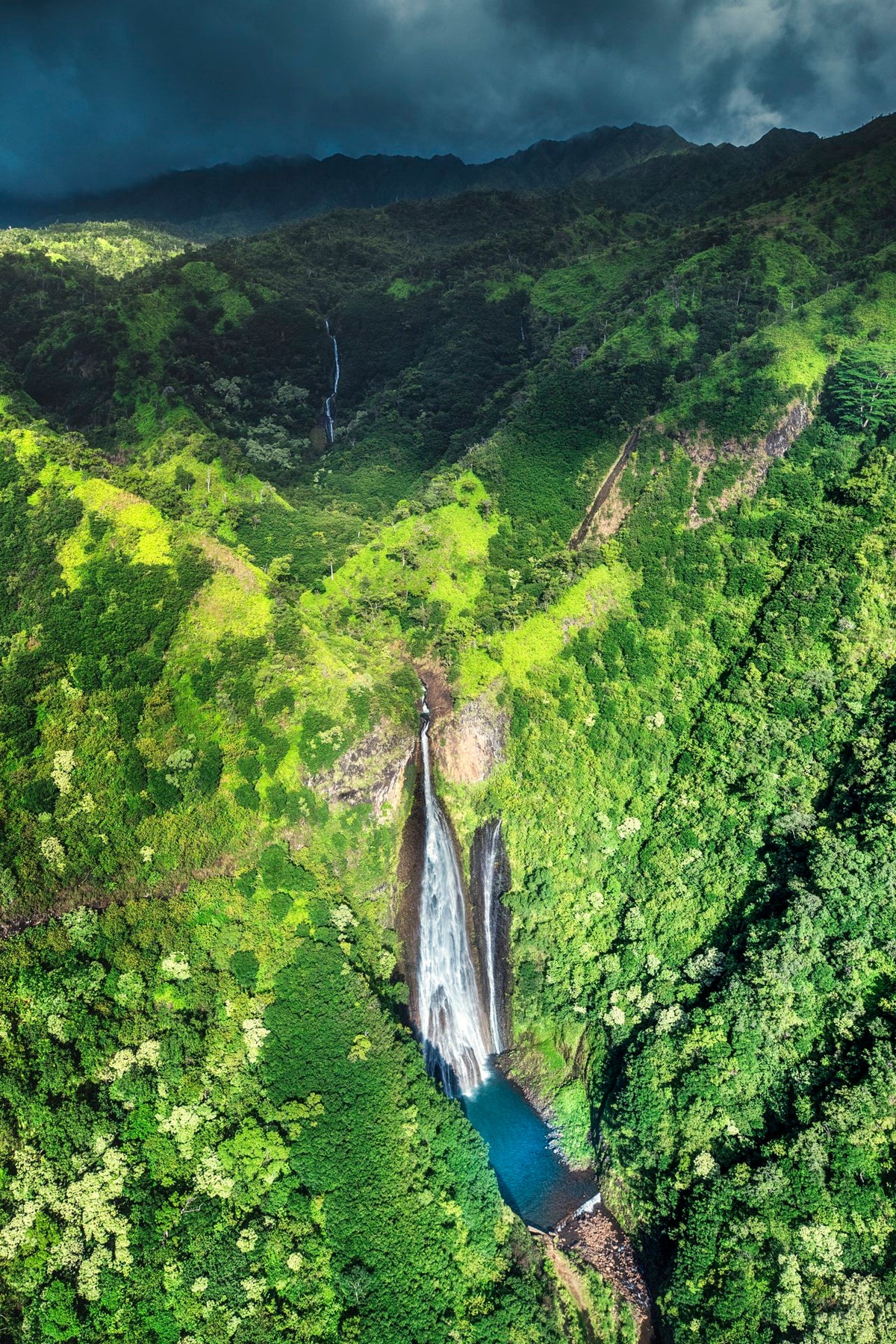 Photo Waterfall From Above, Kauai