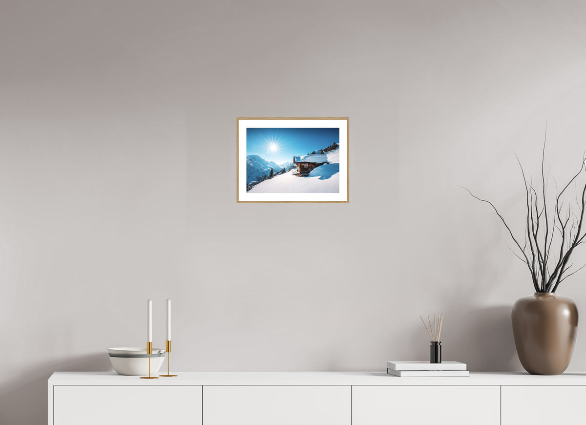Zug Hütte, Alpine Refuge, Arlberg, 30 x 20 cm, framed