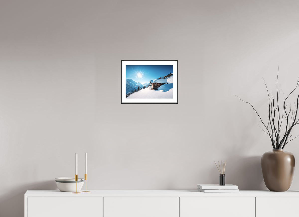 Zug Hütte, Alpine Refuge, Arlberg, 30 x 20 cm, framed