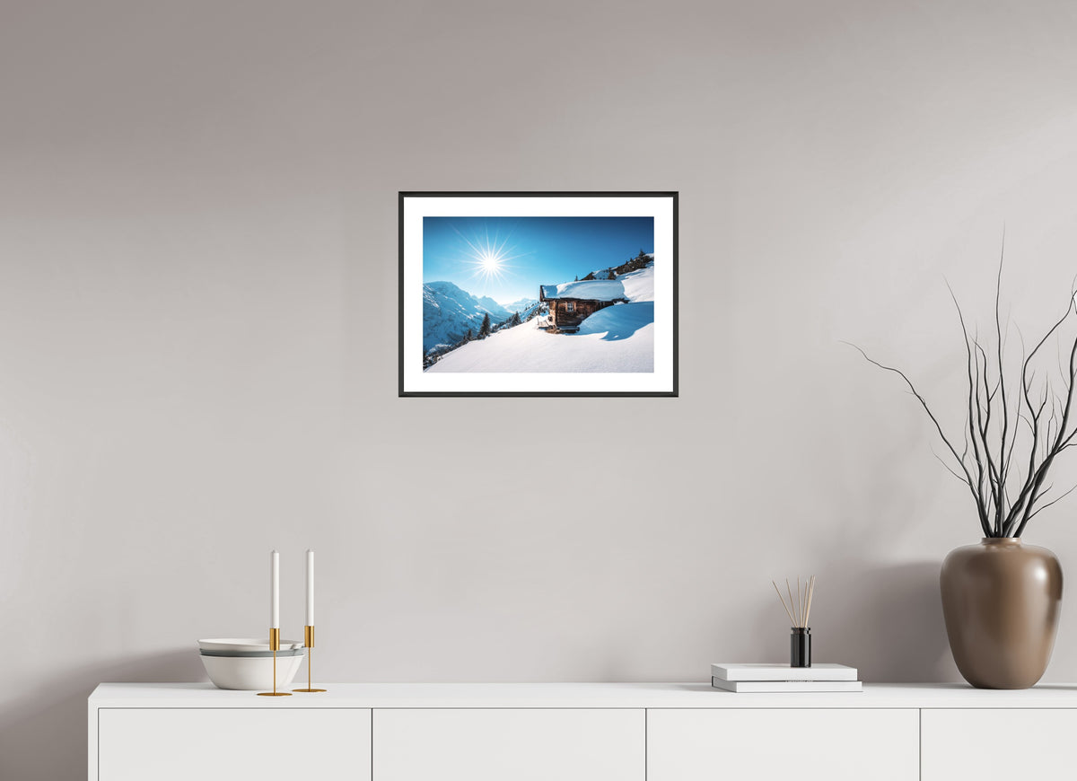 Zug Hütte, Alpine Refuge, Arlberg, 45 x 30 cm, framed