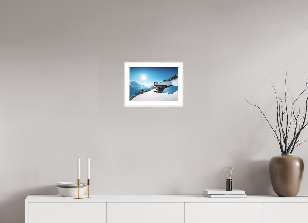 Zug Hütte, Alpine Refuge, Arlberg, 30 x 20 cm, framed