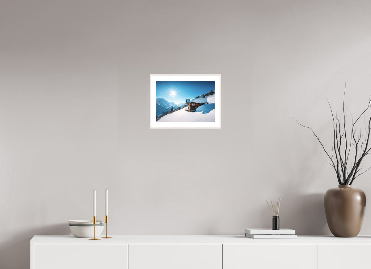 Zug Hütte, Alpine Refuge, Arlberg, 30 x 20 cm, framed