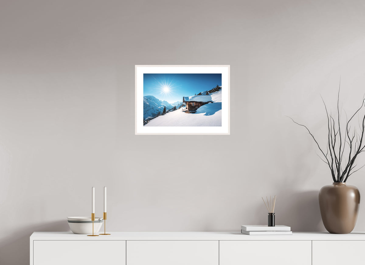 Zug Hütte, Alpine Refuge, Arlberg, 45 x 30 cm, framed