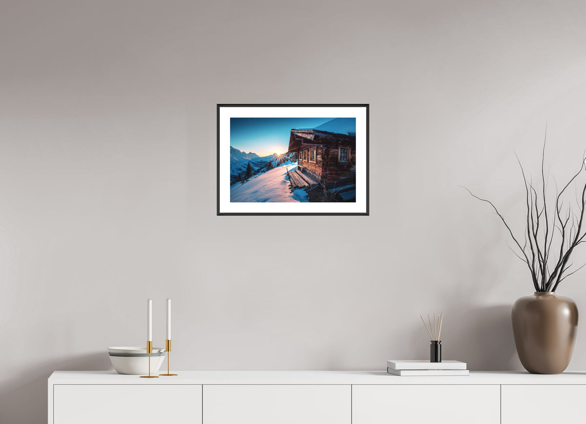 Zuger Hütte, Arlberg, 45 x 30 cm, framed