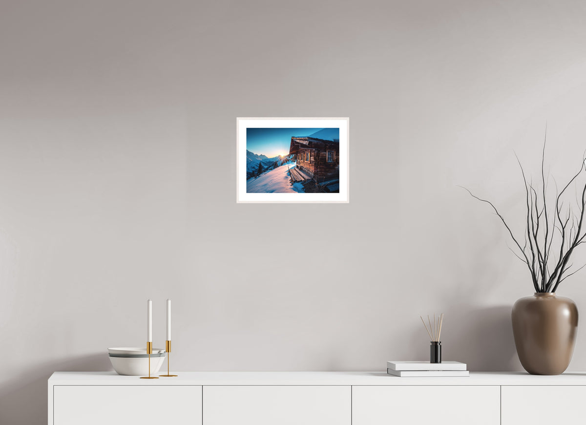 Zuger Hütte, Arlberg, 30 x 20 cm, framed