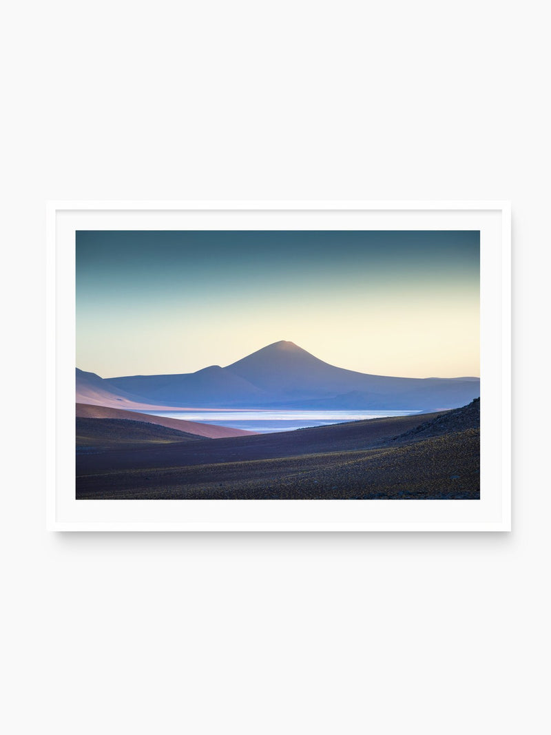 Atacama Desert Sunrise, Chile, white frame