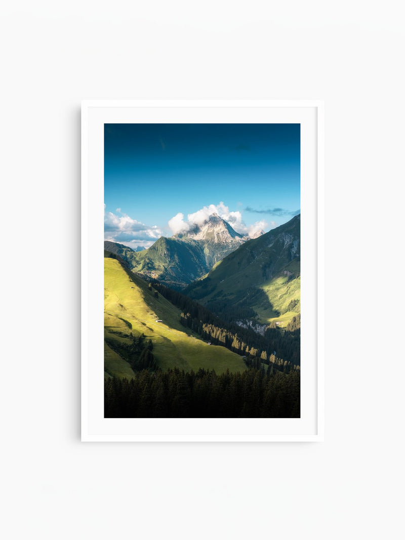 Biberkopf Valley, Warth, white frame
